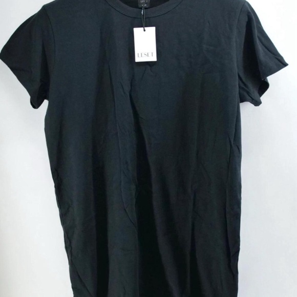 LESET Margo Black T-Shirt Dress - Picture 3 of 3